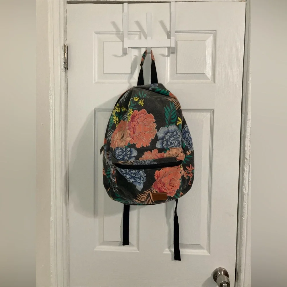 Rip Curl Floral Canvas Bag - Black, Blue, Pink, Orange
